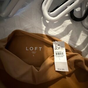 LOFT Camel Brown Blouse